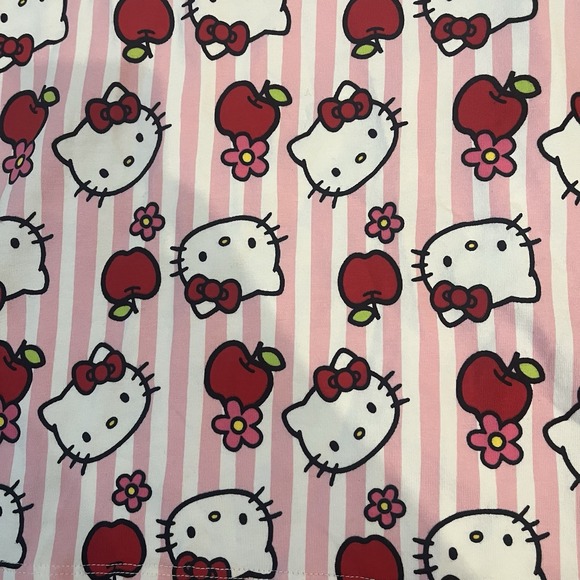 Hello Kitty Pink Striped Top Medium Coquette Kawaii Pastel Girly Y2K Inspired - Picture 5 of 6